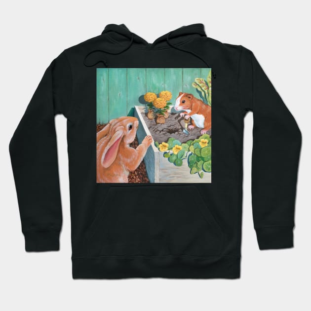 Marigold Planting Time Hoodie by AnimalWhimsy